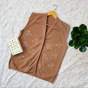 vintage embroidered sweater vest